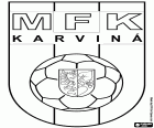Το σήμα της MFK Karviná, Městský Fotbalový klub Karviná, ποδοσφαιρική ομάδα που βρίσκεται στην Karviná, πόλη στις όχθες του ποταμού Olza στην περιοχή της Μοραβίας-Σιλεσίας, βρίσκεται στα σύνορα με την Πολωνία, ανατολικά της Τσεχικής Δημοκρατίας