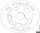 Ασπίδα της ΦΚ Βίσοτσινα Γίχλαβα, Football Club Vysočina Jihlava, ποδοσφαιρική ομάδα που βασίζεται στην πόλη Γίχλαβα, πόλη στις όχθες του ομώνυμου ποταμού και η πρωτεύουσα της περιοχής Βίσοτσινα, κέντρο-νότια της Τσεχικής Δημοκρατίας