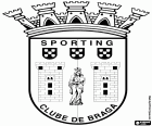 Ασπίδα του Σπόρτινγκ Κλούμπε ντε Μπράγκα, Sporting Clube de Braga, ποδοσφαιρική ομάδα που βασίζεται σε Μπράγκα, πόλη στην ιστορική επαρχία του Minho, στα βορειοδυτικά της πόλης της Πορτογαλίας. Μπράγκα είναι η τρίτη πιο πυκνοκατοικημένη της χώρας πόλη