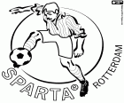 Έμβλημα της Σπάρτα Ρότερνταμ, Sparta Rotterdam, ποδοσφαιρική ομάδα με έδρα στο Ρότερνταμ, σημαντικό λιμάνι της πόλης που βρίσκεται δυτικά των κάτω χωρών. Ρότερνταμ είναι η πιο πυκνοκατοικημένη πόλη στην επαρχία Νότιας Ολλανδίας
