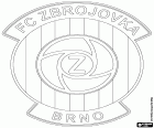 Ασπίδα του ΦΚ Ζμπροϊόβκα Μπρνο, FC Zbrojovka Brno, ποδοσφαιρική ομάδα με έδρα το Μπρνο, η δεύτερη μεγαλύτερη πόλη της χώρας, στην ιστορική περιοχή της Μοραβίας, στα νοτιοανατολικά της Τσεχικής Δημοκρατίας
