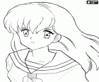 Kagome Higurashi είναι ο δεύτερος πρωταγωνιστής του Ανιμέ Μάνγκα Inuyasha. Σε αυτή τη σελίδα χρωματισμός το όμορφο και γλυκό πρόσωπο της Kagome