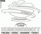 Το λογότυπο της FIBA Ευρωμπάσκετ 2017, το Ευρωπαϊκό μπάσκετ ανδρικό πρωτάθλημα από τις 31 Αυγούστου για 17 Σεπτεμβρίου 2017, σε τέσσερις χώρες, Φινλανδία, Ισραήλ, Ρουμανία και Τουρκία