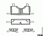 Καλοκαίρι ρούχα για ένα παιχνίδι ντύνομαι κούκλα: ένα Αθλητικό μπλουζάκι, σορτσάκι και πάνινα παπούτσια