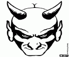 Μάσκα για το αποκριάτικο πάρτι με το πρόσωπο ενός δαίμονα με τα κέρατα