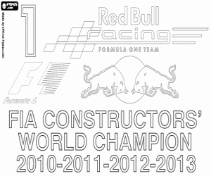 για ζωγραφική Red Bull Racing, πρωταθλητή F1 2013