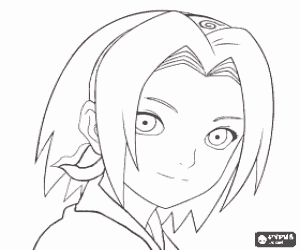για ζωγραφική Sakura Haruno, ένα νίντζα από Nαρούτο