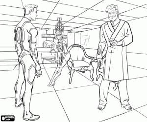 για ζωγραφική Sam και Kevin Flynn, πρόσωπο με πρόσωπο