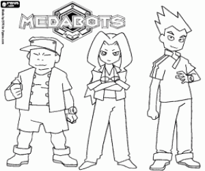 για ζωγραφική Samantha, Sloan και Spike, Medabots
