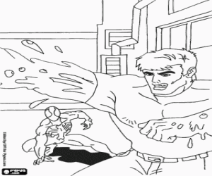 για ζωγραφική Sandman, ένα εχθρό Spiderman