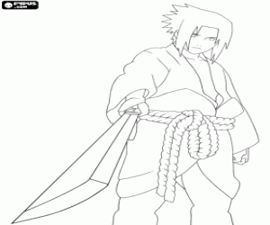 για ζωγραφική Sasuke Uchiha, ένα νίντζα από Naruto