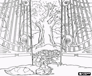 για ζωγραφική Scrat και βελανίδια