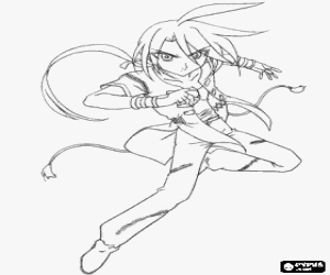 για ζωγραφική Shun, ένα Bakugan χαρακτήρα