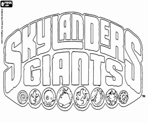 για ζωγραφική Skylanders Giants λογότυπο