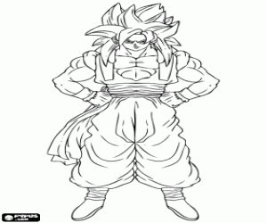 για ζωγραφική Son Goku, Super Saiyan 4