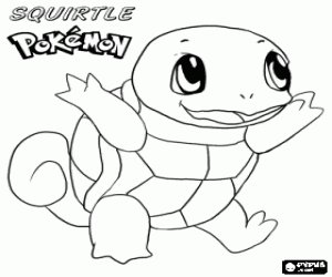 για ζωγραφική Squirtle, μια χελώνα Pokemon