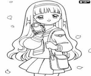 για ζωγραφική Tomoyo, ο καλύτερος φίλος του Sakura
