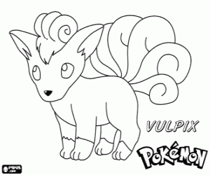 για ζωγραφική Vulpix, μια αλεπού Pokemon