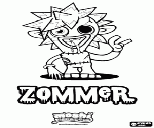 για ζωγραφική Zommer, χαρακτήρα σε Moshi Monsters
