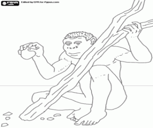 για ζωγραφική Άνθρωπος με Λίθινο εργαλείο