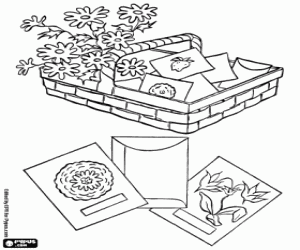 για ζωγραφική Άνοιξη λουλούδι καλάθι