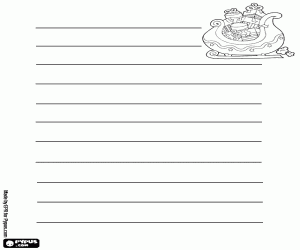 για ζωγραφική Έλκηθρο με δώρα, Χριστούγεννα επιστολή