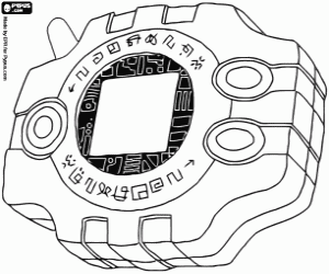 για ζωγραφική Ένα Digivice των Digimon