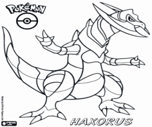για ζωγραφική Ένα Pokemon δράκο, Haxorus