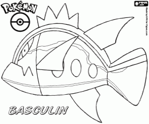 για ζωγραφική Ένα Pokemon ψάρι, Basculin
