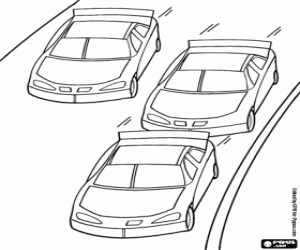 για ζωγραφική Ένα αγώνα αυτοκινήτων τουρισμού