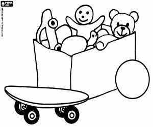 για ζωγραφική Ένα ανοικτό κουτί των παιχνιδιών