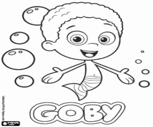 για ζωγραφική Ένα από τα Bubble Guppies, Goby