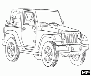 για ζωγραφική Ένα αυτοκίνητο Jeep Wrangler