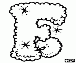 για ζωγραφική Ένα γράμμα F και ο χιονάνθρωπος