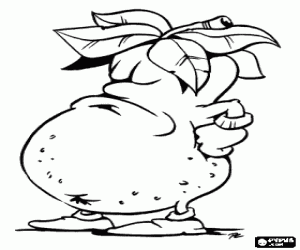 για ζωγραφική Ένα εξανθρωπισμένο πατάτας