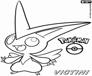 για ζωγραφική Ένα θρυλικό Pokémon Victini