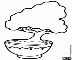 για ζωγραφική Ένα ιαπωνικό μπονσάι