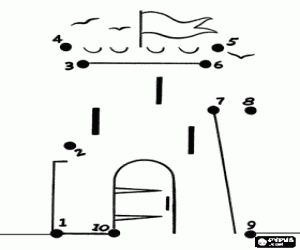 για ζωγραφική Ένα κάστρο,να τελεία-τελεία