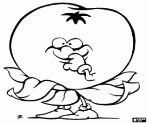 για ζωγραφική Ένα κινούμενο ντομάτα