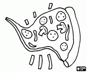 για ζωγραφική Ένα κομμάτι πίτσα