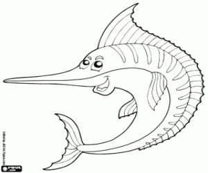 για ζωγραφική Ένα μεγάλο ξιφία