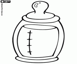 για ζωγραφική Ένα μπουκάλι μωρό για τη διατροφή