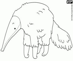 για ζωγραφική Ένα μυρμηγκοφάγος, θηλαστικό