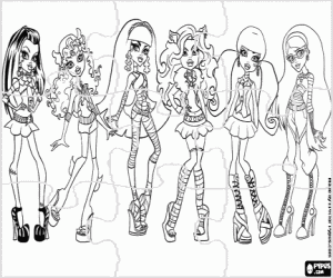 για ζωγραφική Ένα παζλ από Monster High