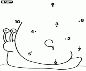 για ζωγραφική Ένα σαλιγκάρι να επιστήσω-να τελεία-τελεία