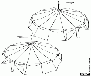 για ζωγραφική Ένα τσίρκο φαίνεται από έξω