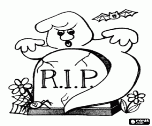 για ζωγραφική Ένα φάντασμα σε νεκροταφείο