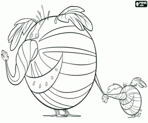 για ζωγραφική Έναν ελέφαντα από καρπούζι με το μωρό