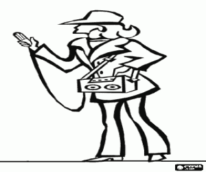 για ζωγραφική Ένας δημοσιογράφος σε συνέντευξη