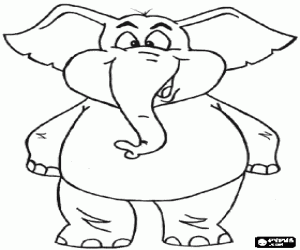 για ζωγραφική Ένας ελέφαντας στα πίσω πόδια